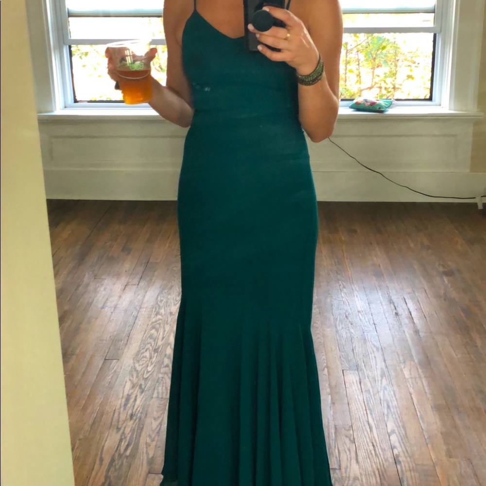 Lulus Wedding Guest Dress, Size XS, Forest Green
